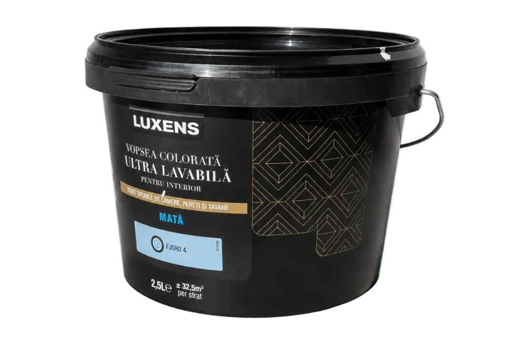Luxens muurverf mat Fjord 4, lichtblauw en blauwgrijs, 2,5 liter