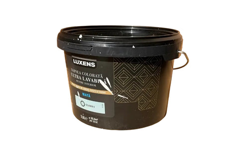 Luxens muurverf mat Celadon 4, zacht blauwgroen, 2,5 liter
